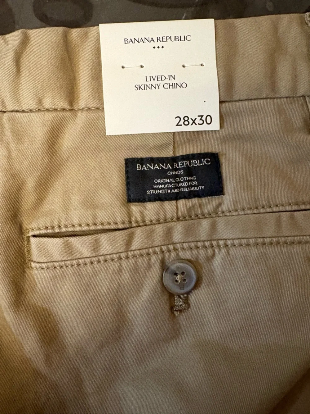Banana Republic Men’s Lived-In Skinny Chino Pants Size 28x30 Casual Everyday
